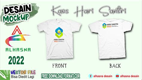 Cara Desain Mockup Kaos Hari Santri Nasional Dengan Coreldraw