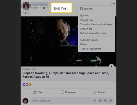 How To Edit A Post On Facebook