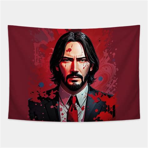 John Wick Baba Yaga Art John Wick Tapestry Teepublic