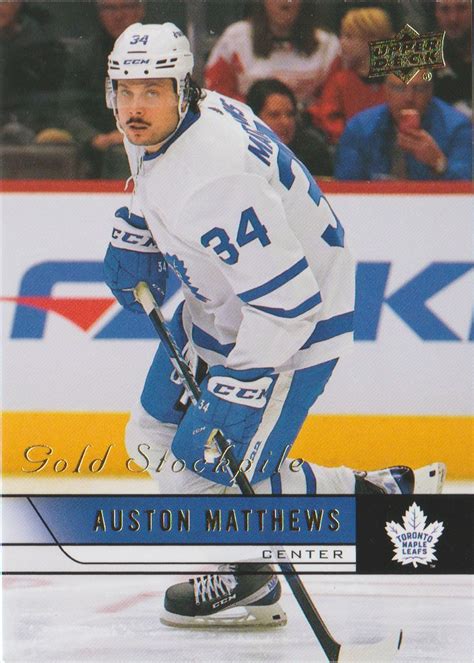 Auston Matthews 2021 22 Upper Deck Tribute Gold Stockpil Flickr