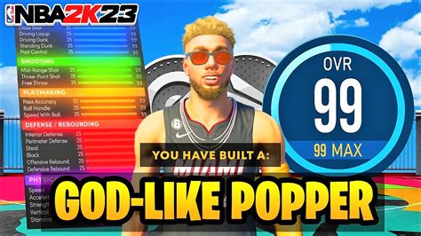 THE BEST POPPER BUILD In NBA 2K23 BEST ALL AROUND SHOOTING CENTER