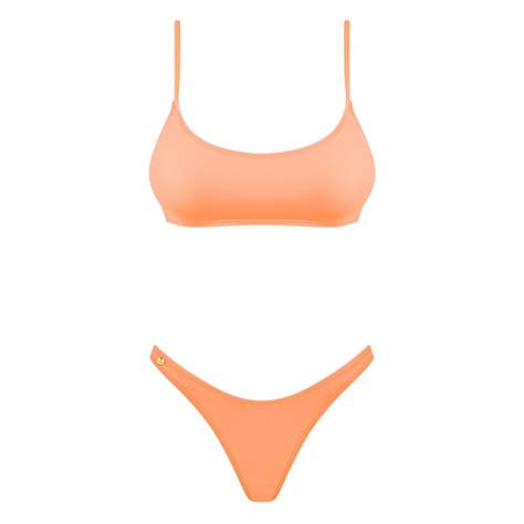 Ensemble maillot string 2 pièces Mexico beach corail d Obsessive