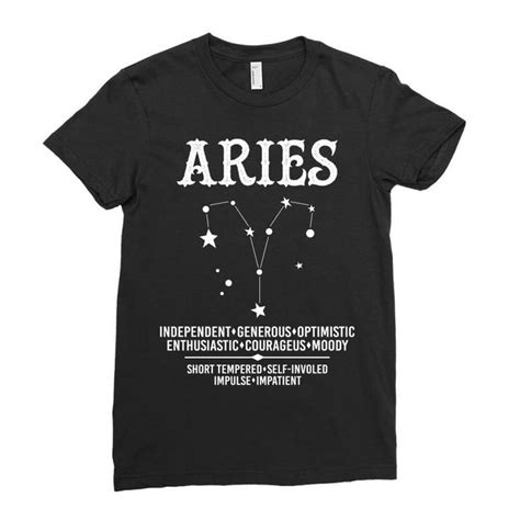 Aries Zodiac Sign Ladies Fitted T Shirt By Tshiart Artistshot