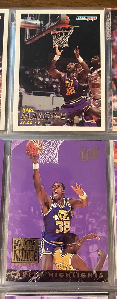 Karl Malone Card Lot Upper Deck Fleer Utah