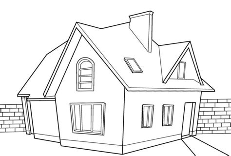 100 House Colouring Pictures