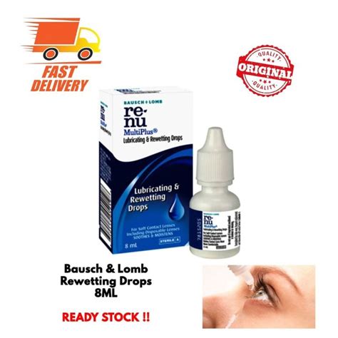 Hot Bausch And Lomb Renu Rewetting Drops Multiplus Lubricating Eye Drops 8ml Lazada