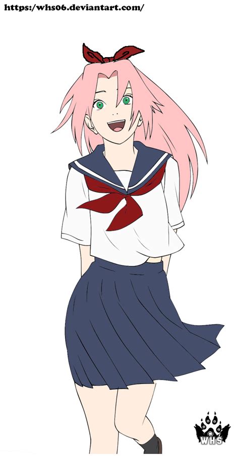 School Sakura Haruno By Whs06 On Deviantart