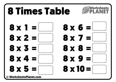 Times Tables Practice Worksheets Ready To Print