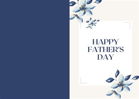 Happy Fathers Day Printable Card Instant Download Pdf Fathers Day