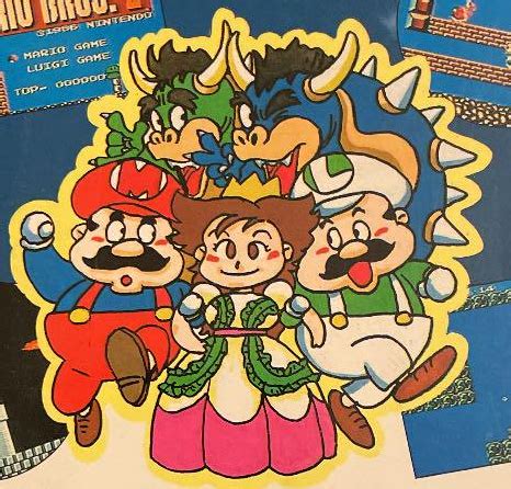 Metal On Twitter Illustration Of Mario Luigi And Peach With Bowser