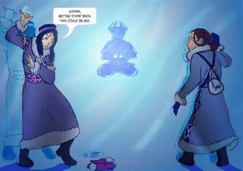 Hama & Kanna discover Aang (art by Rebecca Colson) : r/TheLastAirbender