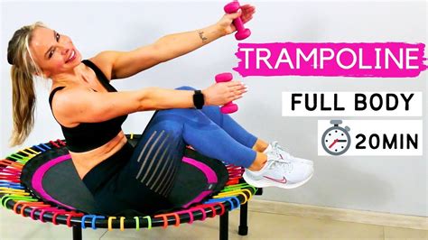 20 Minute Rebounder Workout For Weight Loss With Weights Trampoline Workout With Dumbbells