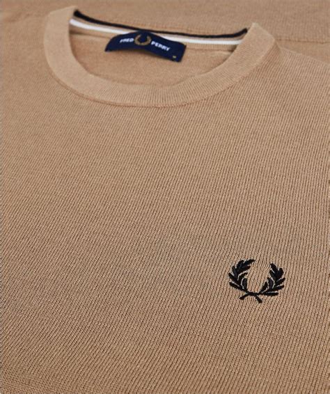 Fred Perry Beige Classic Crew Neck Jumper K9601 363 Jules B