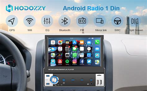 Android 1 DIN Radio Coche con Navegación GPS Hodozzy 7 Pulgadas