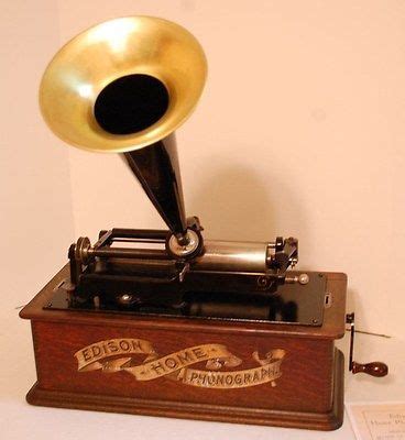 Edison Home Phonograph Model A Banner Decal GREEN OAK 2min W