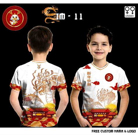 Jual Baju Anak Naga Kaos Dragon Anak Jersey Imlek Shio Naga 2024