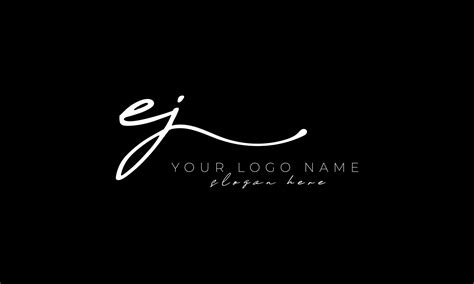 Handwriting Letter Ej Logo Design Ej Logo Design Free Vector Template