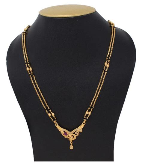 Imc Deals Womens Indian K Gold Plated Golden Double Layered Chain