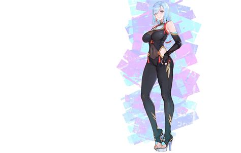 Обои girl white hot sexy ass boobs anime pretty butt babe shape oppai white hair