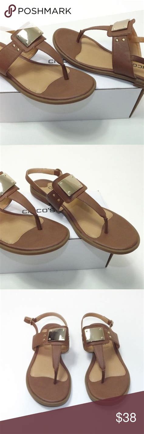 Chicos Telsa Brown Tan Sandals Size 9 M New Cute Tan Sandals Chico