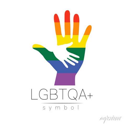 Vector Lgbtqa Logo Symbol Pride Flag Background Icon For Gay Wall Mural Murals Healer