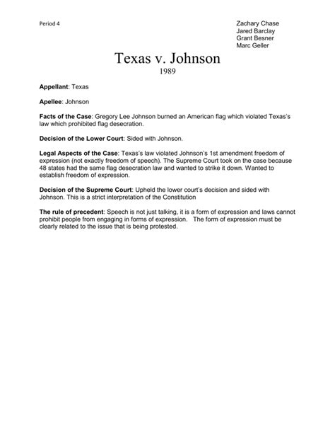 Texas V Johnson