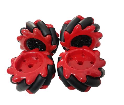 Red Mecanum Wheel Mm K Pcs Setcompatible With Mm Couplings Zbotic