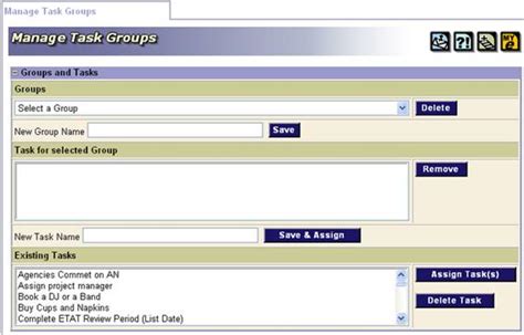 Manage Task Groups