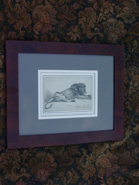 Proantic Pair Engravings The Lions Picart Rembrandt Super Framed