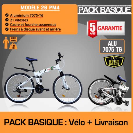 Velo Pliant Blanc Marine Pm Pack Basique Velo Pliant Cadres