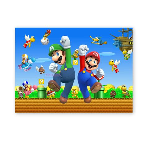 Painel Super Mario Arte Para Imprimir Kit Digital