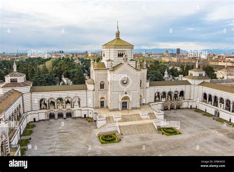 Aerial View Of Cimitero Monumentale Di Milano Or Monumental Cemetery Of