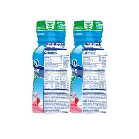 Pediasure Grow Gain With Fiber Strawberry Shake Drink Bottles