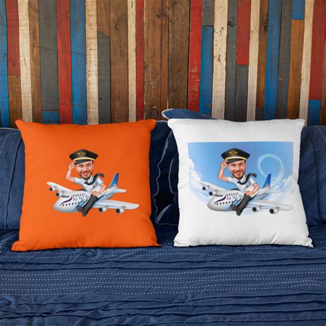 Cartoon Pilot Portrait Pilot Caricature Ts Aviation Ts Airplane Airline Pilot Birthday