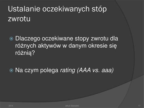 PPT Zarządzanie portfelem inwestycyjnym PowerPoint Presentation free