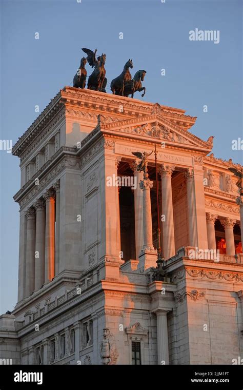 Rom Altare Della Patria Monumento A Vittorio Emanuele Ii Rom