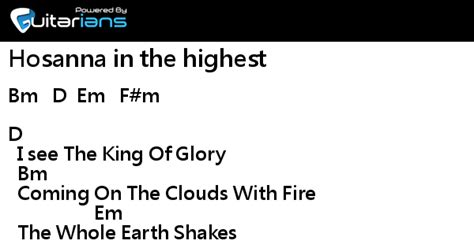 Hosanna In The Highest Guitar Chords