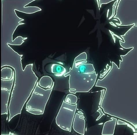 deku  green outline green light outline