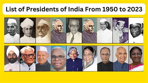 List of all president of India 1950 to 2023 | Indian president list | President name with ...