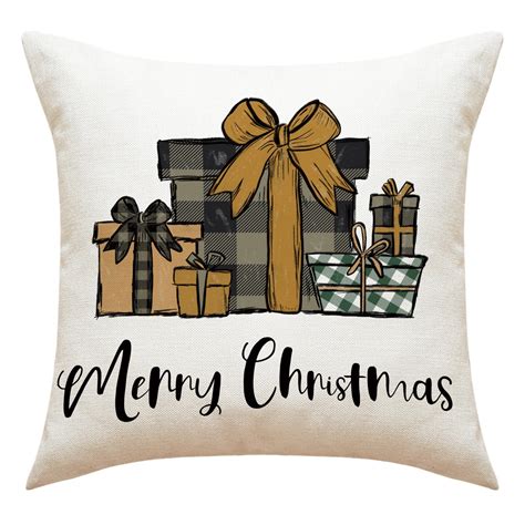 Moocorvic Christmas Pillow Covers 18x18 Christmas Santa Claus Linen