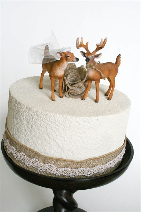 Redneck Cake Topper Deer Cake Topper Wedding Cake Topper Etsy