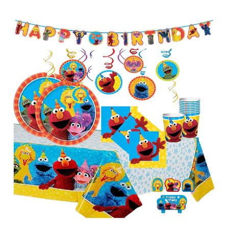 Sesame Street Birthday Party Supplies With Banner Walmart