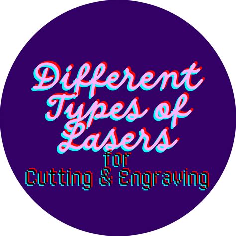 Understanding The Different Types Of Lasers For Cutting And Engraving