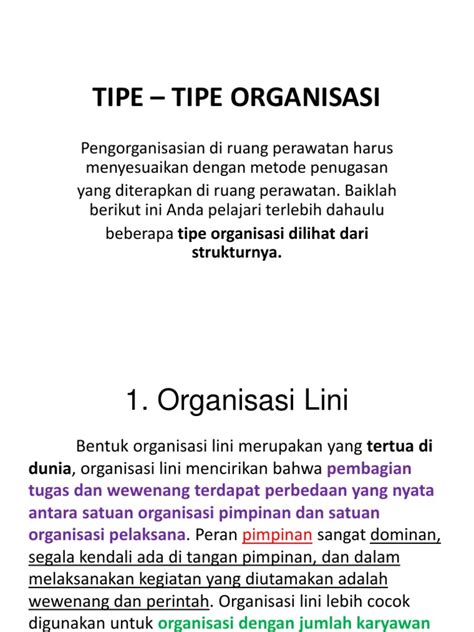 Tipe Tipe Organisasi Pdf