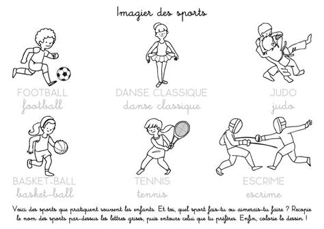 Coloriage Imprimer Imagier Des Sports