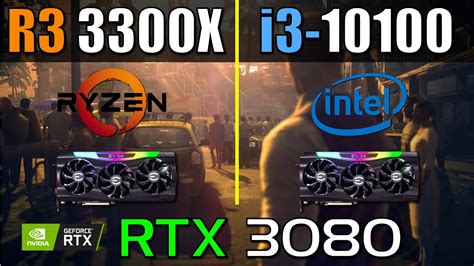 Ryzen 3 3300x Vs I3 10100 Test With Rtx 3080 1080p Gaming Youtube