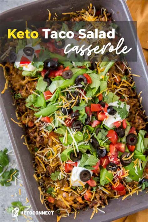 Easy Keto Taco Salad Casserole 3g Carbs Ketoconnect