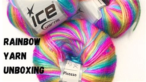 Yarn Haul Ice Yarns Picasso Rainbow Unboxing First