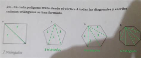 En Cada Pol Gono Traza Desde El V Rtice A Todas Las Diagonales