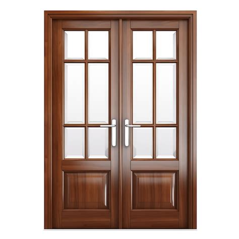 Premium Photo Wooden Door Isolated On Transparent Background Double